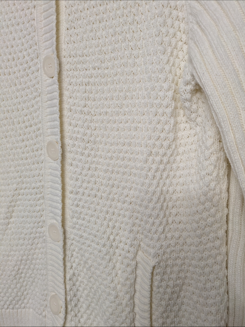 Croft & Barrow Cream Chunky Knit Cardigan Sweater XL 🤍 - Picture 3 of 9